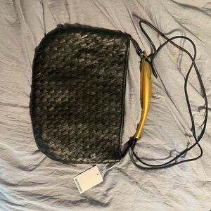 Walter Baker Black Woven Shoulder Bag